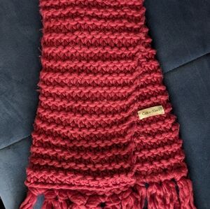 Pink Calvin Klein Chunky Scarf